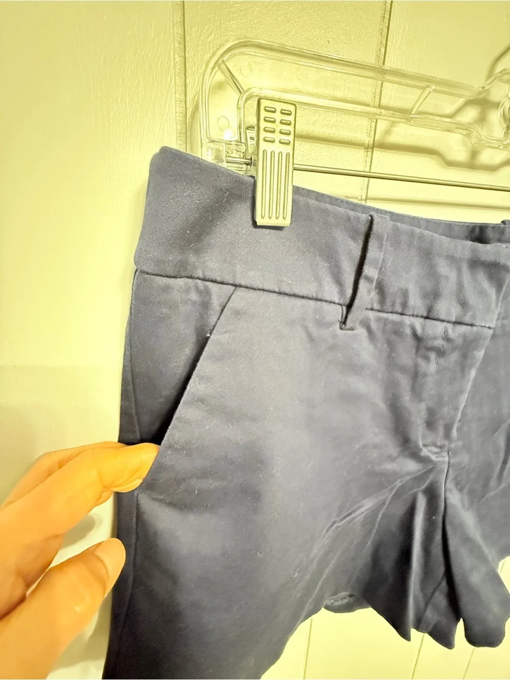Mossimo Supply Co. 98% Cotton 2% spandex Navy Bermuda Shorts